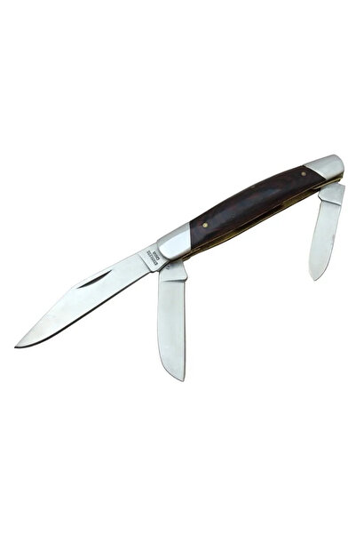 shopwave BRK K-15 Falkon Üç Ağızlı / Üçlü Çakı 18 cm - Ahşap Saplı, Manuel