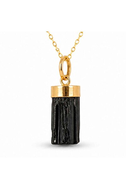 craftmystic 925 silver necklace, 18K gold plated, with black tourmaline – pro...