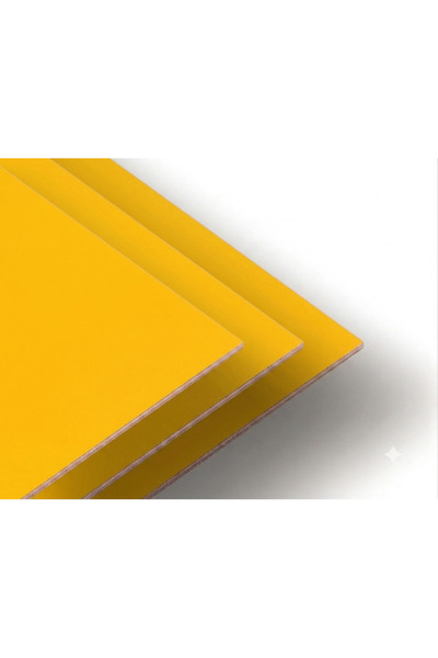 30x30 10 Adet 3mm Tek Yüz SARI MDF Plaka -Lazer Kesim ve Kazıma için İşlenebilir Arkalık Mdf