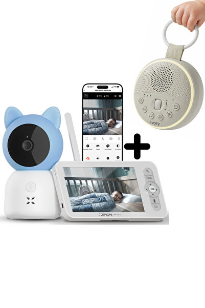 Xenon Smart Akıllı Bebek Kamerası ve Beyaz Gürültü Uyku Arkadaşı Seti Şarjlı ...