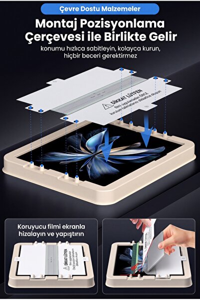 Fibaks Galaxy Z Fold 6 Uyumlu Aparatlı Sadece İç Ekran Koruyucu Nano Esnek Film