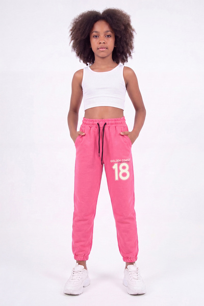 FYK KİDS Girl's Double Pocket Colorful Sweatpants