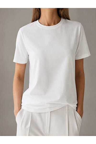Oura Clothing Beyaz Regular Fit T-Shirt