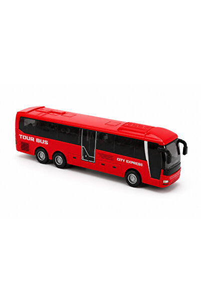Prlk toys حافلة تي إتش إي سي إتش دبليو للألعاب - حافلة حمراء بطول 15 سم