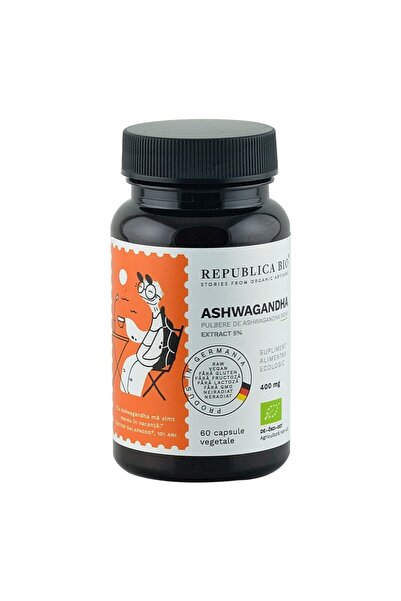 Republica BIO Ashwagandha 60 capsule organice, 29.7g
