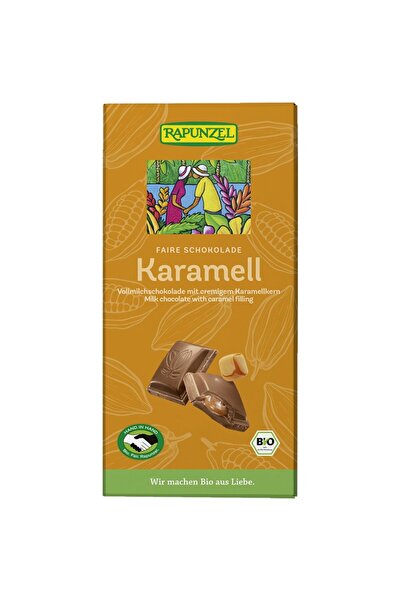 Rapunzel Βιολογική σοκολάτα γάλακτος με κρέμα καραμέλας, 100γρ.