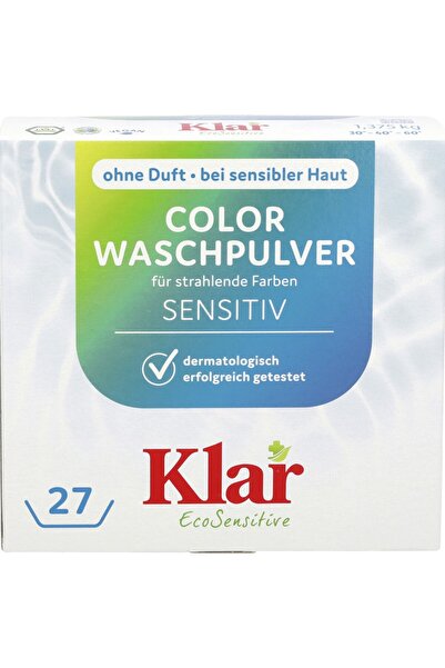 Klar Detergent pudră delicat pentru rufe colorate, fără parfum, 1.375kg