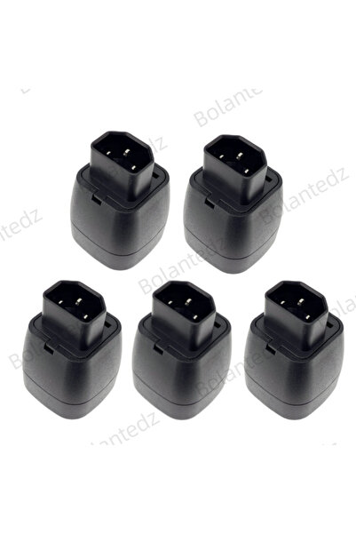 Choice5 5pcs black Bolantedz Euro to C14 3 pins Plug Adapter 10A 250V EU Germ...