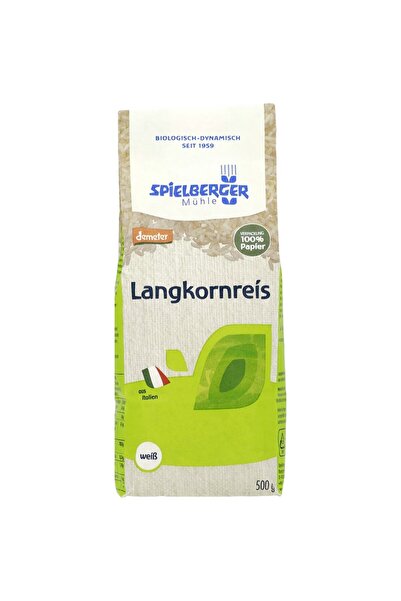 Spielberger Orez alb organic cu bob lung Demeter, 500g