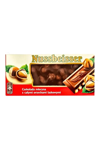 Genel Markalar Nussbeisser Bütün Fındıklı Sütlü Çikolata 100 gr