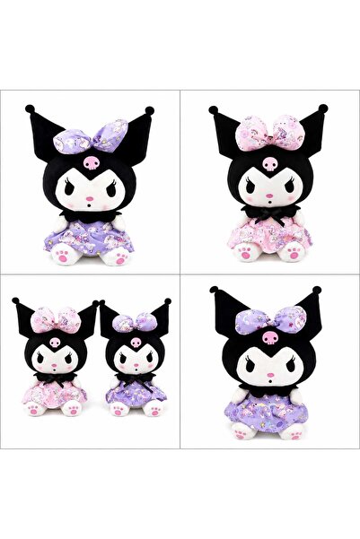 Generic Brand Jucărie de Pluș Kuromi (20 cm) Sanrio cu Rochiță Violet sau Roz...