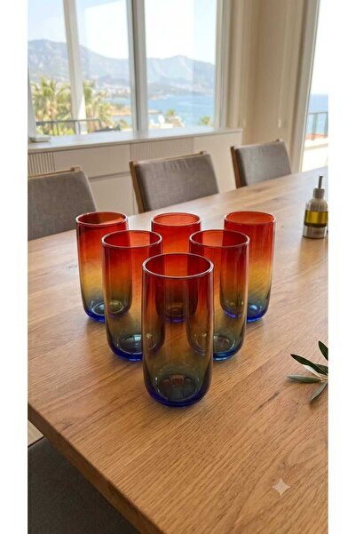 GenelTedarik Colorful Soft Drink Cup Set of 6