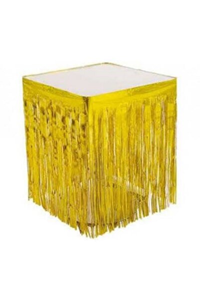 BenimMarifetlerim Tasseled Gold Birthday Table Skirt