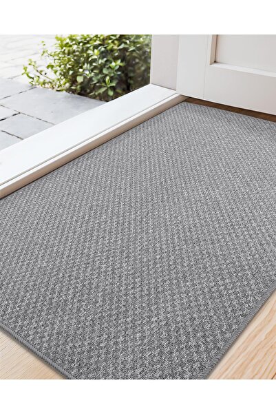 OEM Indoor Door Mat Absorbent Washable Non-Slip Entrance Rug 61x92cm – Grey