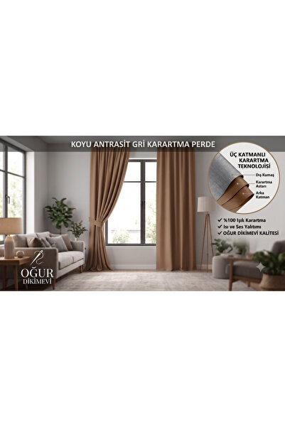 oğur dikimevi Brown Blackout Blackout Curtain