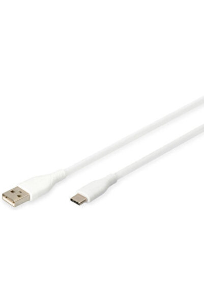 Digitus Καλώδιο USB 2.0 USB-C Αρσενικό σε USB-A / USB-C 60W PD Λευκό 0.5μ