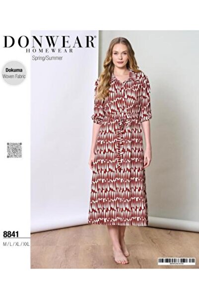 DONWEAR فستان منزلي تركي مريح وفاخر (8841)