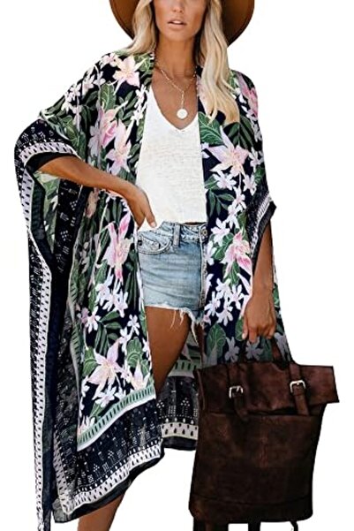 Moss Rose Women's Beach Cover up Swimsuit Kimono Cardigan with Bohemian Flora...