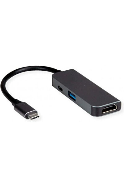 VALUE Προσαρμογέας AV USB Type C HDMI + USB 3.2 Gen 1 A + Προσαρμογέας PD Type C
