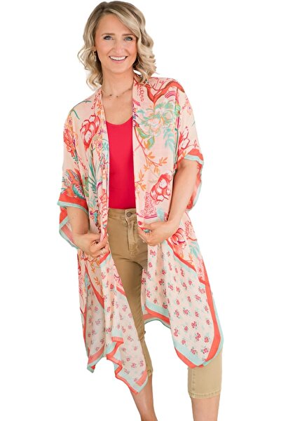 Moss Rose Women's Beach Cover up Swimsuit Kimono Cardigan with Bohemian Flora...
