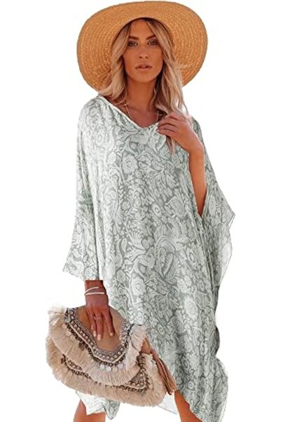Moss Rose Women's Beach Cover up Swimsuit Kimono Cardigan with Bohemian Flora...