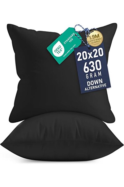 Utopia Bedding Throw Pillows Insert (Pack of 2, White) - 20 x 20 Inches Bed a...