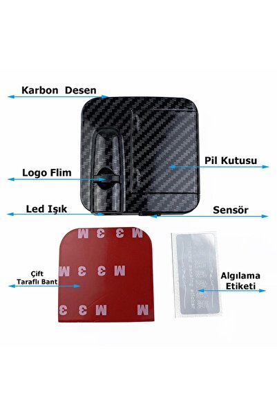 MKY STORE PEUGEOT YENİ LOGO KAPI ALTI LED AYDINLATMA ARAÇ LOGOLU 4 KAPILIK