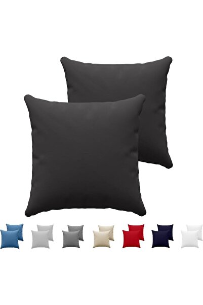 Dreamzie Pillow Cases 65 x 65 cm (Set of 2) - 100% Cotton Jersey 150 GSM - Wh...