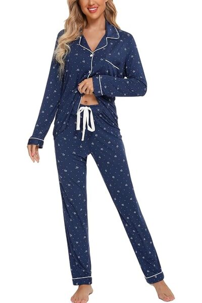 GENERAL Leikar womens Button Up Pajamas for Women Button Up Pajamas for Women