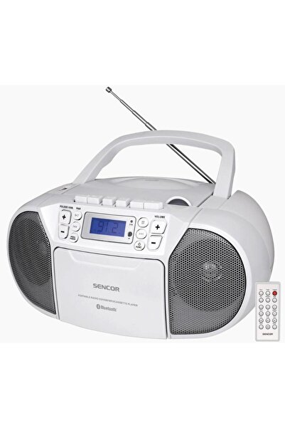 Sencor SPT 3907 W Boombox Audio System, 4W, Bluetooth, CD, MP3, USB