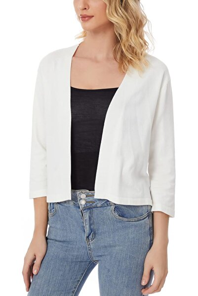 GENERAL Satuun Women's 3/4 Sleeve Shrugs Lightweight Open Front Cropped Cardi...