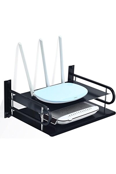 GENERAL HNVNER Floating TV Components, Metal Router Shelf, TV Box Mount Multi...