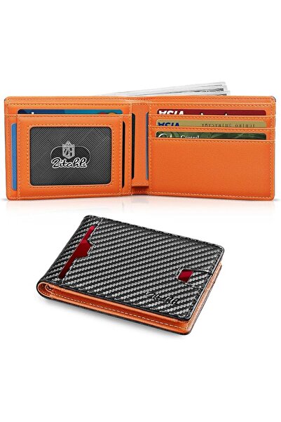 Zitahli Slim Wallet for Men with Bill Compartment RFID Leather Bifold Mens Wa...