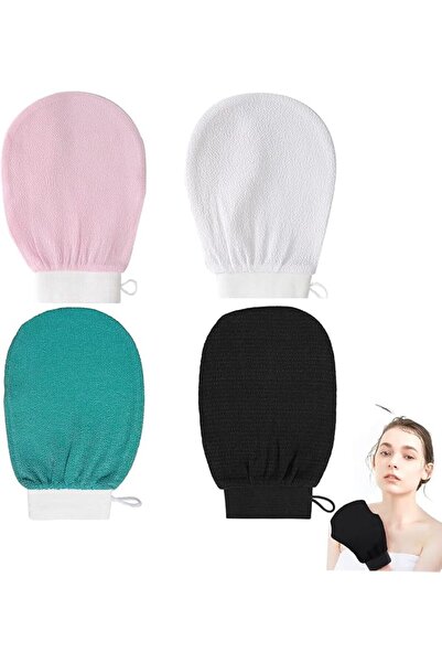 OriTi 4 Pcs Exfoliating Gloves Exfoliating Body Scrubber Exfoliating Mitts fo...