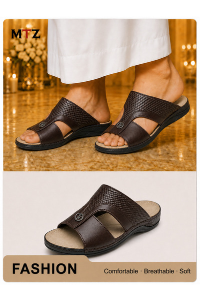 mtz Men's Woven-Texture Cross Strap Slide Sandals, Open Toe Slip-On Shoes wit...
