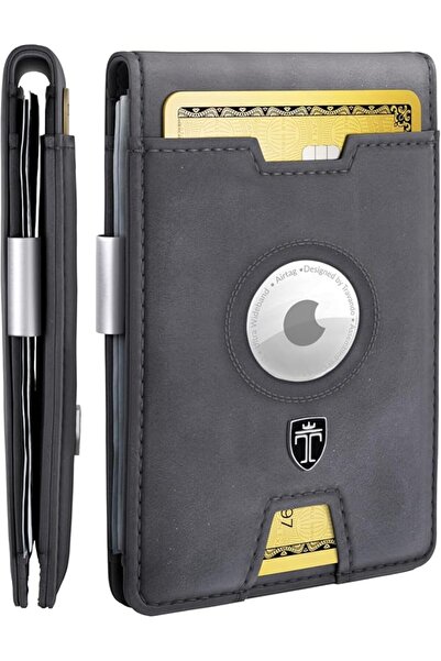 TRAVANDO AirTag* Wallet Mens Wallet with Money Clip Air Tag Wallet Card Holde...