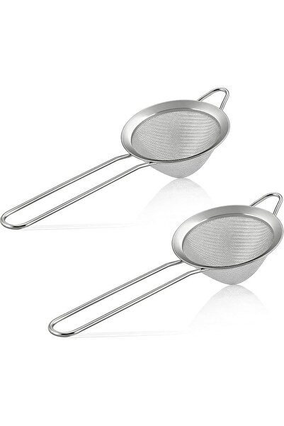 SYOSI Fine Mesh Strainer, 2 Pcs 3.3 Inches Stainless Steel Tea Strainer with ...
