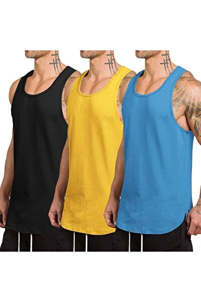 COOFANDY Men's 3 Pack Quick Dry Workout Tank Top Gym Muscle Tee Fitness Bodyb...