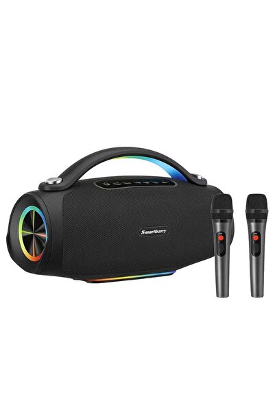 Smartberry M92 Wireless Karaoke Speaker with Dual Microphones RGB LED Lights ...