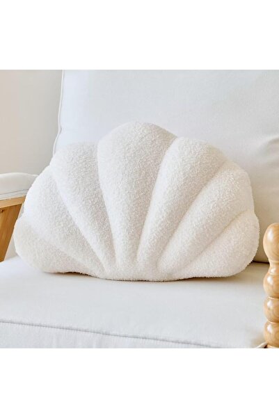 Lfsaaj Beige Seashell Throw Pillows, Shell Shaped Throw Pillows, 13 Inch Soft...