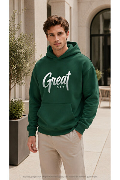TREND EMMODA Men's Great Day Motto Casual Stylish Basic Sweatshirt