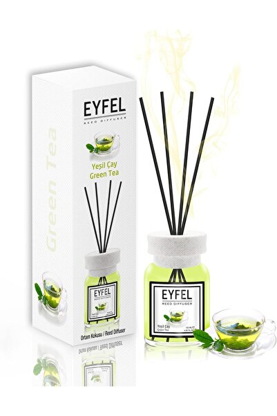 Generic Green Tea Reed Diffuser 120ml | Fresh Herbal Room Fragrance with 4 Ba...