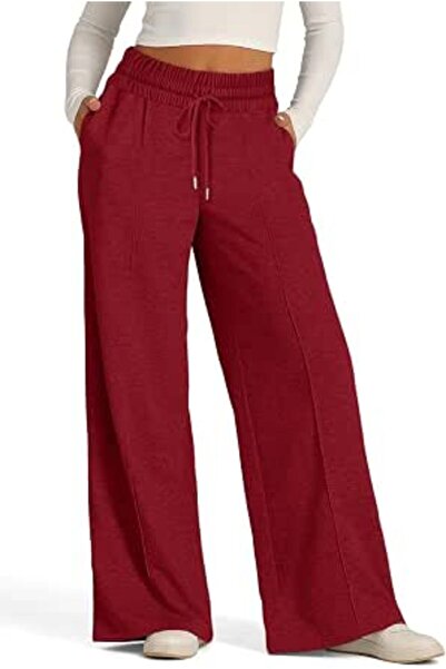 GENERAL onlypuff Women's High Waisted Wide Leg Sweatpants Casual Yoga Jogger ...