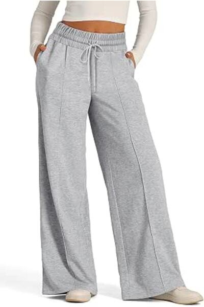 GENERAL onlypuff Women's High Waisted Wide Leg Sweatpants Casual Yoga Jogger ...