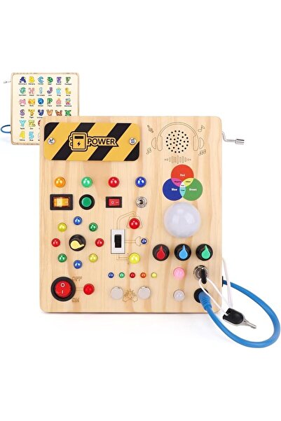 GENERAL Busy Board, Montessori Toy for 1-3 Years Old, Wooden Toddler Sensory ...