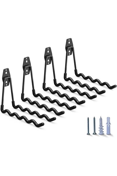 Morvena Picks Pachet de 4 cârlige metalice cu șuruburi, sistem de agățare pen...
