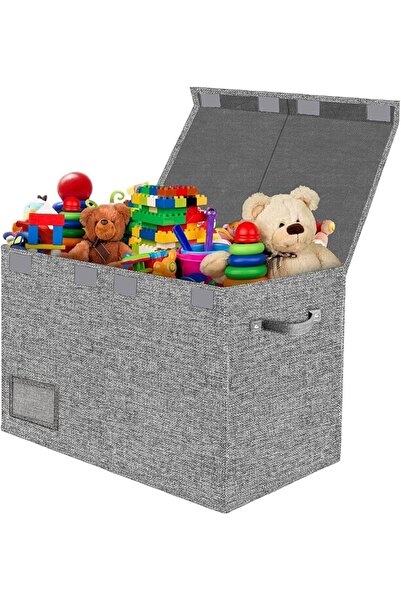 DURKU Large Toy Box Storage Chest for Girls Boys Kids,Collapsible Toy Bin Org...