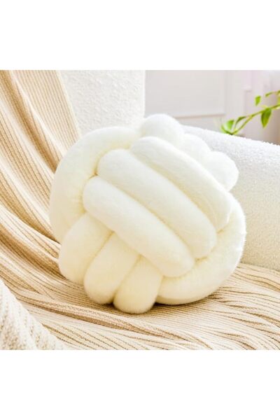 Uvvyui Knot Pillow Ball, Soft Home Decorative Round Throw Pillow, Handmade Kn...