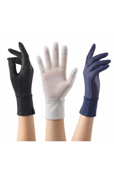 HIGHWAY Unisex Non-Slip Touchscreen Sun Protection Driving Gloves (3-Pack: Bl...