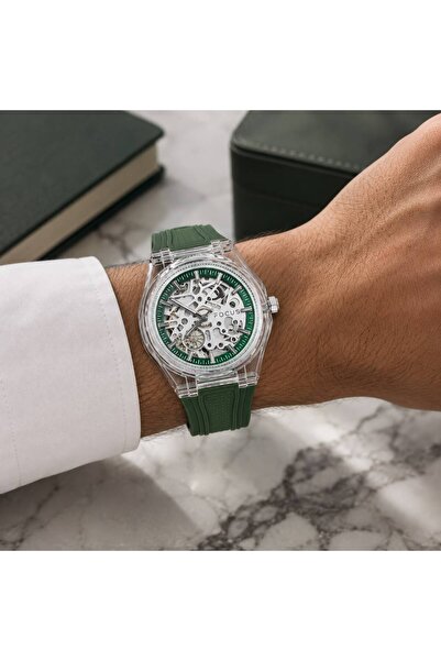 Focus Silicone Band Automatic Unisex Wristwatch Sport Design Waterproof